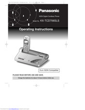 PANASONIC KX-TCD706SLS Operating Instructions Manual