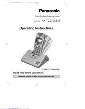 Panasonic KX-TCD725EM Operating Instructions Manual