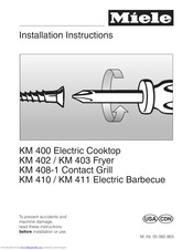 Miele KM 410 Installation Instructions Manual