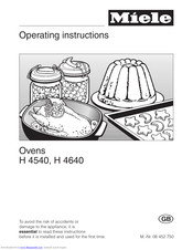 Miele H 4640 Operating Instructions Manual