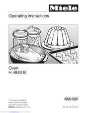 Miele MasterChef H 4880 B Operating Instructions Manual
