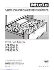 Miele FN 4857 S Operating And Installation Instructions
