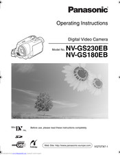 PANASONIC NV-GS180EB Operating Instructions Manual