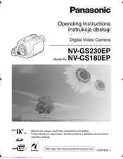 PANASONIC NV-GS230EP Operating Instructions Manual