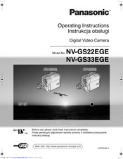 PANASONIC NV-GS33EGE Operating Instructions Manual