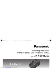 Panasonic H-FS045200E Operating	 Instruction