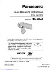 PANASONIC HC-DC3 Operating	 Instruction
