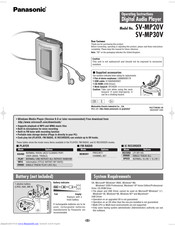 Panasonic SV-MP20V Operating Instructions Manual