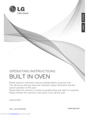 LG LB642158S Operating Instructions Manual