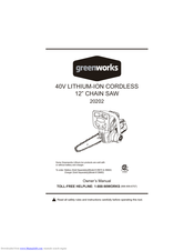 Greenworks 20202 Owner's Manual