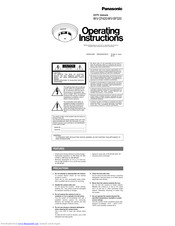 PANASONIC WV-BF320 Operating Instructions