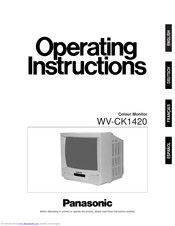 PANASONIC WVCK1420 - COLOR MONITOR Operating Instructions Manual