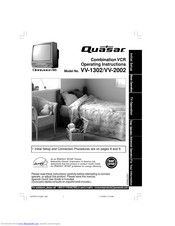 Quasar VV-1302 Operating Instructions Manual