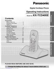 PANASONIC KX-TCD400E Operating Instructions Manual