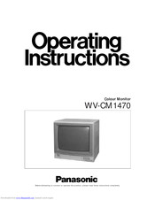Panasonic WV-CM1470 Operating Instructions Manual