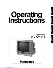 PANASONIC WVCM143 - COLOR MONITOR Operating Instructions Manual