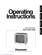 PANASONIC WVCM1430 - COLOR CAMERA Operating Instructions Manual