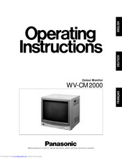 PANASONIC WV-CM2000 Operating	 Instruction