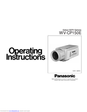 PANASONIC WV-CP150E Operating Instructions Manual
