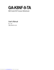 Gigabyte GA-K8NF-9-TA User Manual