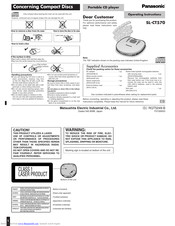 PANASONIC SLCT570 - PORT. CD PLAYER Operating Instructions Manual