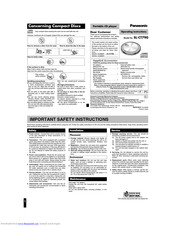 Panasonic SL-CT790 Operating Instructions Manual