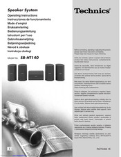 Technics SB-HT140 Operating Instructions Manual