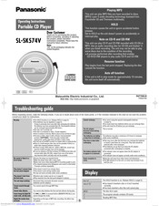 PANASONIC SLSK574V - PORTABLE CD PLAYER Operating Instructions Manual