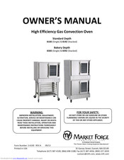 Market Forge Industries Bakery Depth8300 Owner's Manual