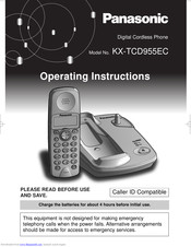 PANASONIC KX-TCD955EC Operating Instructions Manual
