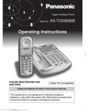 PANASONIC KX-TCD953EB Operating Instructions Manual