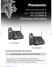PANASONIC KX-TCD970E-B Operating Instructions Manual