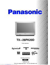 PANASONIC QuintrixF TX-28PK20D Operating Instructions Manual