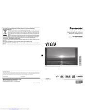 PANASONIC Viera TH-65PV600E Operating Instructions Manual