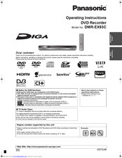 Panasonic Diga DMR-EX93C Manuals | ManualsLib