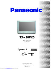 PANASONIC TX-28PK3 Operating Instructions Manual