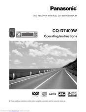 PANASONIC CQ-D7400W Operating Instructions Manual