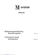 M-system MVW 681 Instruction Book