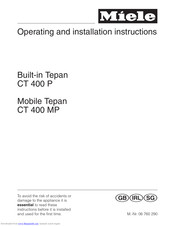 Miele CT 400 MP Operating And Installation Instructions