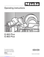 Miele G 863 Plus Operating Instructions Manual