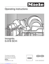 Miele Incognito G 818 SCVi Operating Instructions Manual