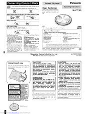 PANASONIC SLCT790 - PORT. CD PLAYER Operating Instructions Manual