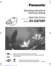 PANASONIC NV-GS75EP Operating Instructions Manual