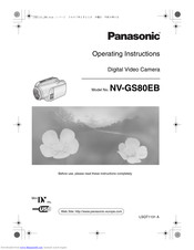 PANASONIC NV-GS80EB Operating Instructions Manual