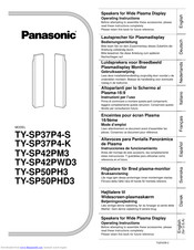 PANASONIC TY-SP42PWD3 Operating Instructions Manual
