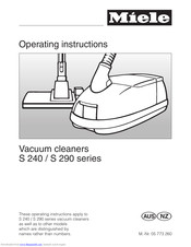 Miele S 290 series Operating Instructions Manual