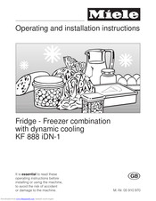 Miele KF 888 iDN-1 Operating And Installation Instructions