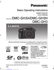 Panasonic Lumix DMC-GH3A Manuals | ManualsLib