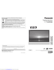 PANASONIC Viera TH-42PV62E Operating Instructions Manual