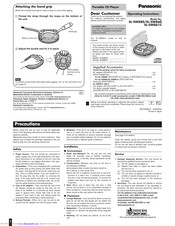 PANASONIC SLSW880 - PORT. CD PLAYER Operating Instructions Manual